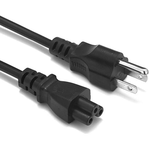 Laptop Power Cable 1.5m 1.8m 6ft USA Plug IEC C5 AC Adapter Power Supply Cord For Dell Lenovo Notebook Comnputer Monitor LG TV