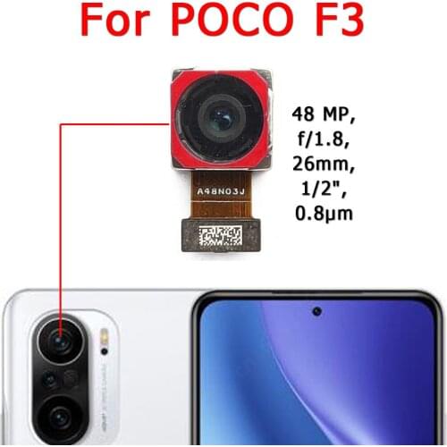 Original Rear Back Camera For Xiaomi Mi Poco F3 Main Backside View Big Camera Module Flex Replacement Repair Spare Parts