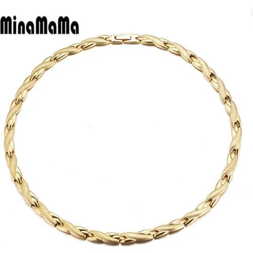 Stainless Steel Health Energy Necklace far infrared Negative Ion Germanium Bio Magnetic Necklace for Men Arthritis Cure Jewelry