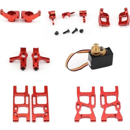 Metal Accessories WLtoys 144001 1/14 RC car Metal spare parts Steering gear Swing arm Steering cup Front and rear wheel seat