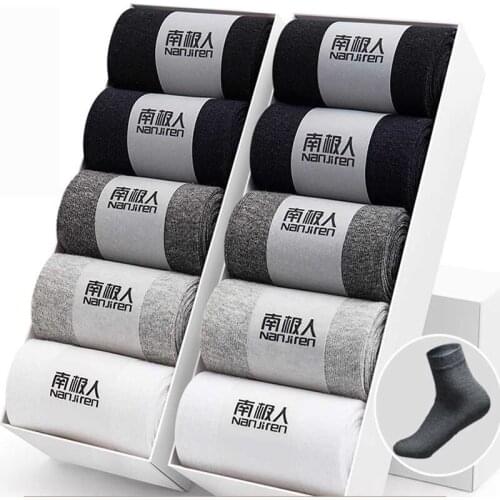 Mens Cotton Socks New Style Black Business Men Socks Soft Breathable Summer Winter For Male Socks Plus Size Long Socks For Men
