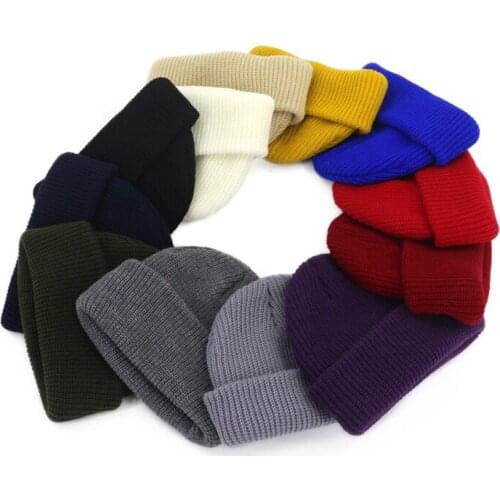 MYZOPER 2019 New Solid Color Stripe Fashion Hip Hop Melon Hat Casual Tide Korean Version Keep Warm Beanie Knitted Hat