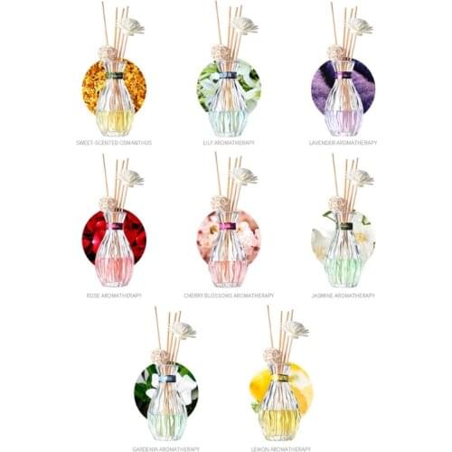Reed Diffuser Set 50ml Oil Scented Sticks Room Freshener Home Office Decor Fragrance