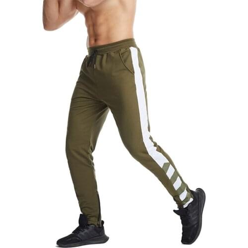 2021 New Sweatpants Mens Solid Workout Bodybuilding Clothing Casual GYMS Fitness Sweatpants Joggers Trousers Pencil Pants