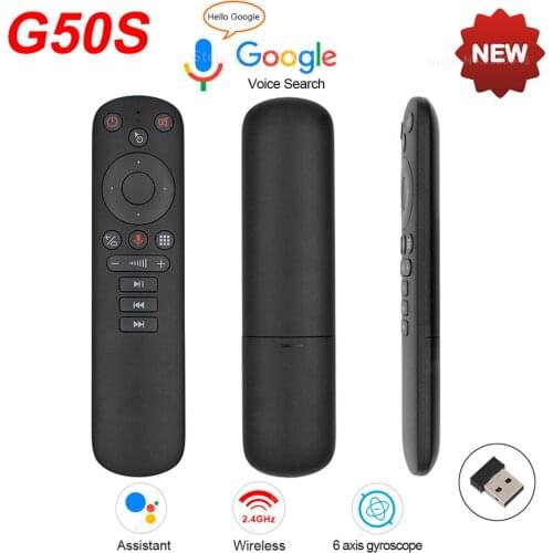 G50S Wireless Fly Air Mouse Gyroscope 2.4G Smart Voice Remote Control G50 for X96 Mini H96 MAX X3 PRO Android TV Box Vs G20S G30