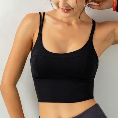 Sports Underwear Womens Running Yoga Vest Shockproof Gathering Fixed Fitness Bra Back Bra Outdoor Crop Workout Tops for Women
