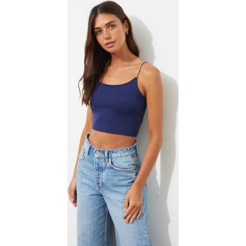 Navy blue Pendant Knitting Crop Athlete TWOSS20AL0006