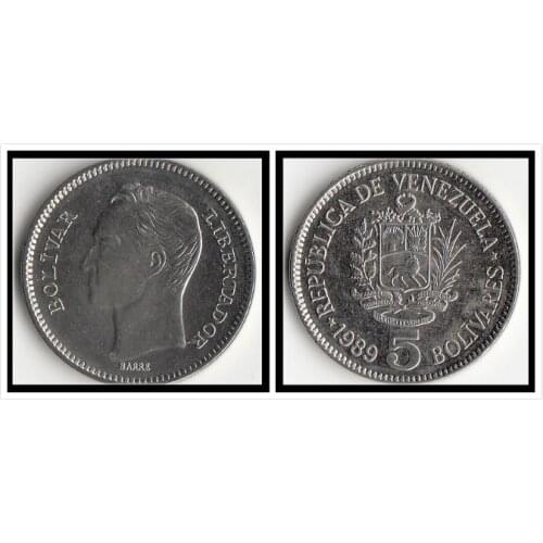 Venezuela 5 Bolivar America Coins Decor New Original Coin UNC Commemorative Edition 100% Real