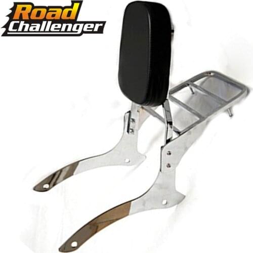 Motorcycle Rear Passenger Backrest Sissy Bar + Luggage Rack For 2000-2011 Yamaha V-Star V Star XVS Dragstar 1100 Classic