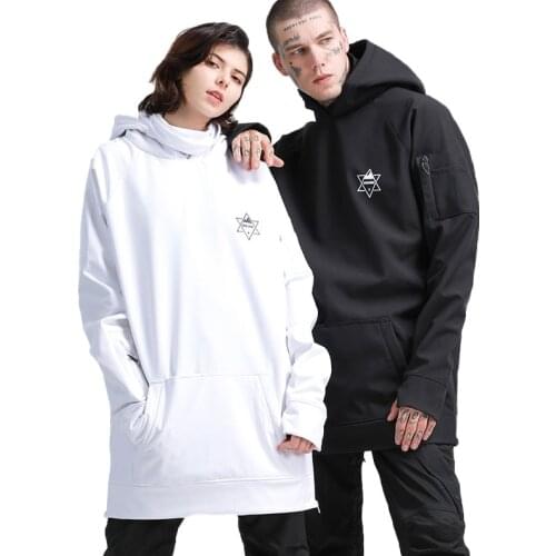GSOU SNOW Couple Hoodie Snowboard Jacket Winter Windproof Thicken Warm Waterproof Outdoor Skiing And Snowboarding Sweatshirt