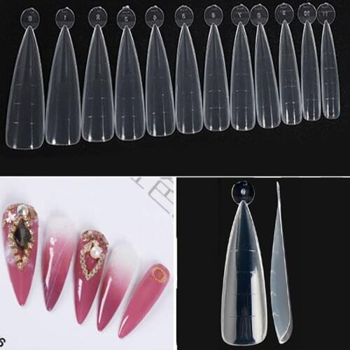120/48pcs Clear Nail Tips French Salon Acrylic Nail Art False Nail Tip For Manicure For Salon Tips Build Extension DIY Nail Form