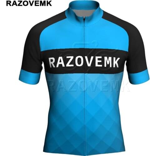 2018 RAZOVEMK Cycling Jersey bicycle clothing Mtb Ropa Ciclismo Bicycle Shirt breathable manshort jersey only