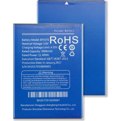 For ZOPO Speed 7 Plus ZP370 Battery BT557S Mobile Phone Replacement Battery