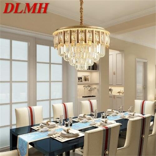 DLMH Chandelier Lighting Pendant Lamp Postmodern Gold Luxury Home LED Fixture for Living Dining Room