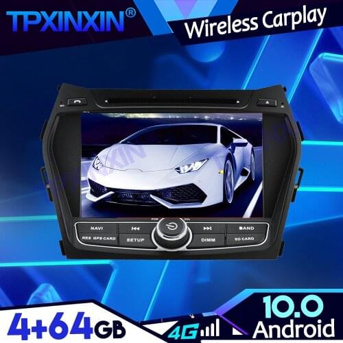 For Hyundai IX45 2013-2019 DSP PX6 IPS Android 10.0 4G+64G Carplay Tape Recoder Multimedia Player Navi GPS Auto Radio Head Unit