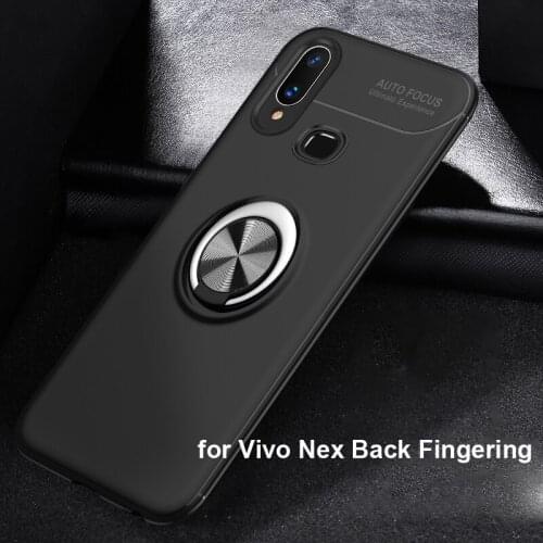 For VIVO NEX 3 Nex A S1 V17 Pro Z5X Z1 Case Metal Ring Magnetic Bracket Holder Back Cover For NEX S Soft silicon Funda