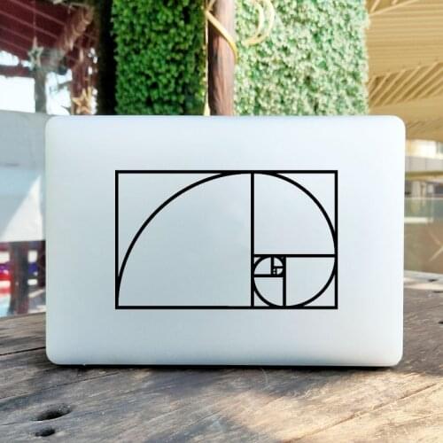 Fibonacci Spiral Vinyl Laptop Sticker for Macbook Pro 16" Air Retina 11 13 15 Inch Mac Book Surface Skin Lenovo Notebook Decal