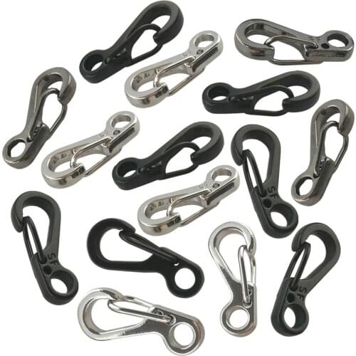 Hot 20PCS/Lot Mini SF Backpack Clasps Climbing Carabiners EDC Keychain Camping Bottle Hooks Paracord Tactical Survival Gear