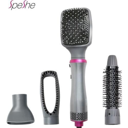 Hot Air Brush 4 In 1 Rotating Hair Dryer Brush One Step Volumizer Blow Dryer Styling Tools Hair Straightener Curler Comb Roller