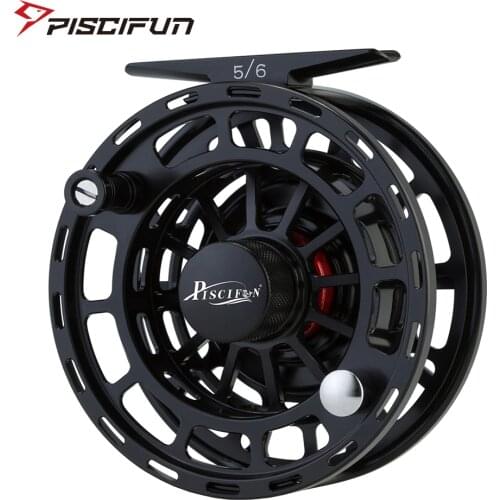 Piscifun Platte Fly Reel Large Arbor Fly Reel 3/4 5/6 7/8 WT Weight CNC Aluminium Fly Reel Saltwaterproof Fly Fishing Reel