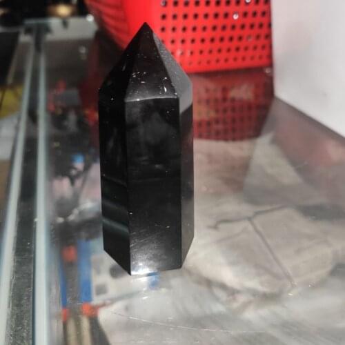 1pcs 8-9cm Natural Rock Obsidian Column Crystal Point Mineral Ornament Healing Wand Home Decor DIY Gift Decoration