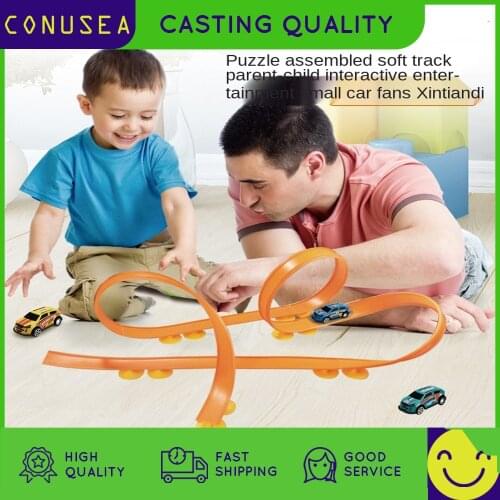 Diy Toy Kids Railway Train Racing Track Circuit Car Traffic Toy Interactive Childrens Building Blocks Game Educational Toys Boy