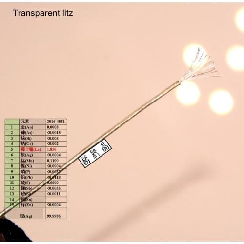 Litz 5N single crystal silver PE black metal color skin 20 core OD:0.8mm fever DIY headset upgrade line base