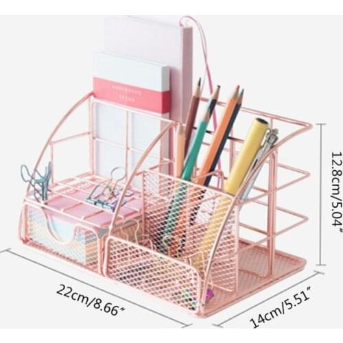 Multi-function Desk Organizer All In One Desktop with Pen Paper Holder School Office Stationery Storage Rack supply