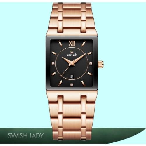 Fashion Rosegold Relogio Feminino Womens Bracelet Watches Brand Design Square Quartz Wrist Watch Japan Movt Gifts Clock 2021