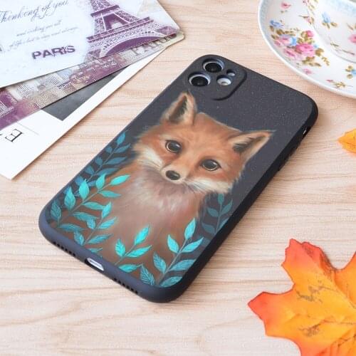 Fox Print Soft Silicone Matt Case For Apple iPhone Case