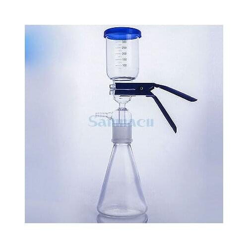 500ML Membrane Glass Filter Apparatus Set with Funnel and Flask Sand Core Equip