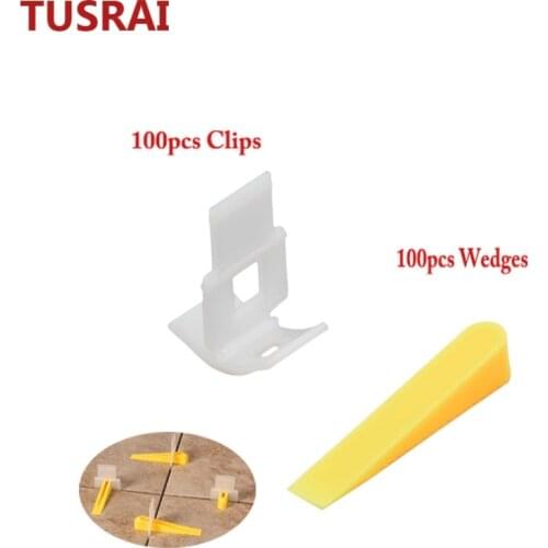 Tile Wedge Spacers Kit 200pcs 1/16" 1.5mm Ceramic Wall Floor Tile Leveling System Starter Kit Laying Tools TUSRAI