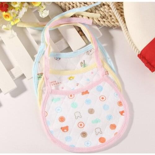 Baby bib eco-cotton waterproof baby saliva towel newborn supplies small bib rice pocket strap