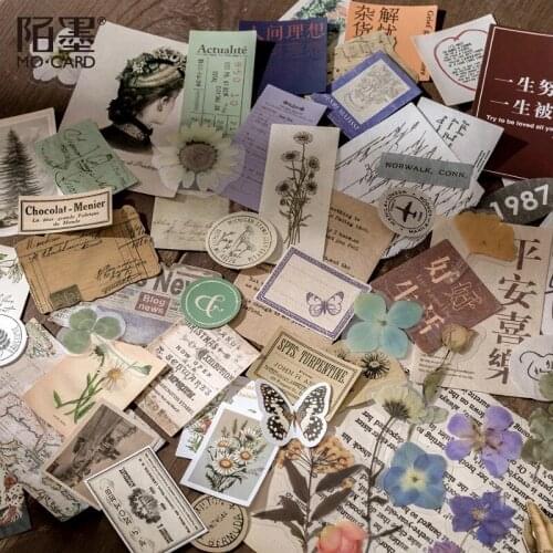 15pcs/pack Vintage Ticket Flowers Decoration Stationery Sticker Diy Ablum Diary Scrapbooking Label Sticker