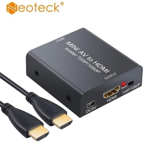 Neoteck MINI CVBS To HDMI AV to HDMI Converter Adapter Support 1080p 720P With 1M HDMI Cable AV to HDMI Adapter Converter