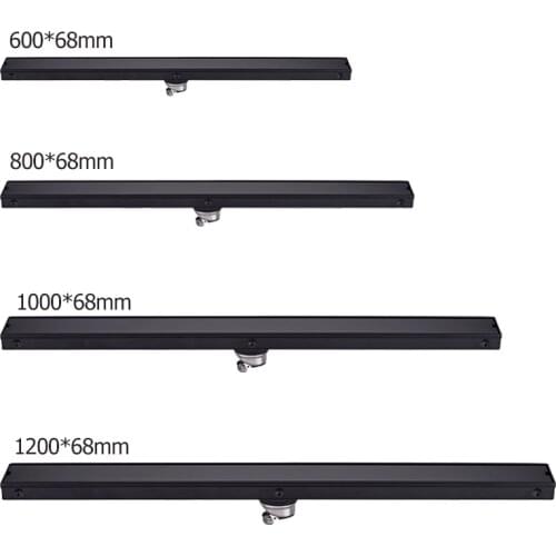 Top Quality Black SUS304 Stainless steel Floor drain Rectangle Bathroom shower room drainer Beautiful Surface drainage Rustproof