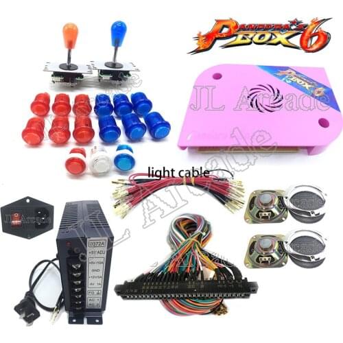 Original Pandora Box 6 1300 Games Set DIY Arcade Kit Push Buttons Joysticks Arcade Machine Bundle Home Cabinet with manual 5.0