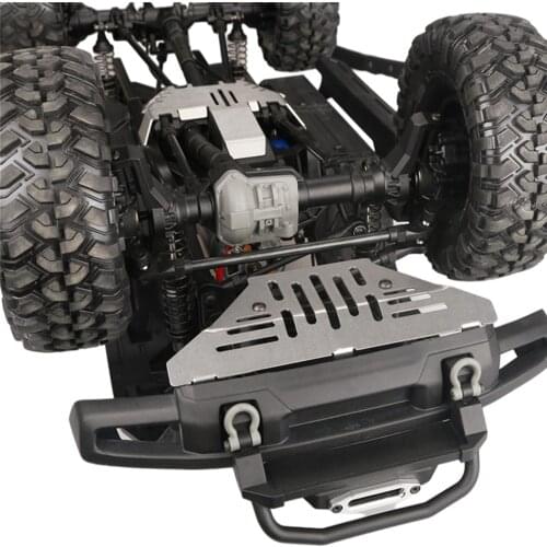 Stainless Steel Front Guard Plate Chassis Protective Board for KYX 1/10 Model Car Ford Bronco Trx-4