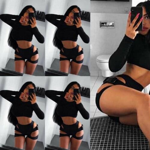 Fashion Women Shorts Skinny Hollow Shorts Sexy Biker Shorts Leggings High Waist Thick Pants Fitness Workout Trouser