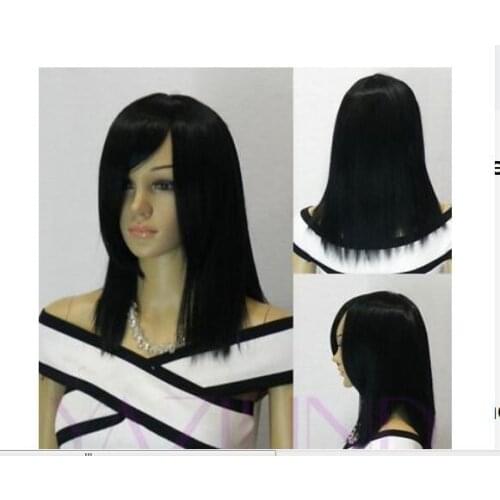 Shun &Wholesale&>> Beautiful black medium straight womens wig