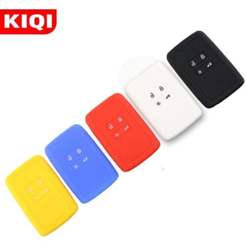 Silicone Rubber 4 Button Car Key Protection Case Cover for Renault Koleos Samsung QM6 2016 2017 2018 2019 2020 Accessories