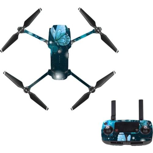 Butterfly Style 3 Decal Skin Sticker For DJI Mavic Pro Drone + Remote Controller + 3 Batteries Protection Film Cover