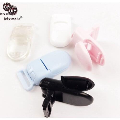 Lets make Pacifier Clips Plastic 40pcs Bib Holder Badge Card Clips Baby Gift DIY Material 5olors 15mm Suspender Clips