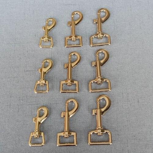 100 Pcs 15mm 20mm 25mm Gold Carabiner Seat Belt Loop Hardware Dog Leash Straps Lobster Clasps Sewing DIY Accessory Clip Hook