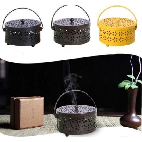 1PC Hollow Mosquito-repellent Incense Safe Burner Aromatherapy Plate Metal Box For Home Office Pest Control Storage Box MK 041