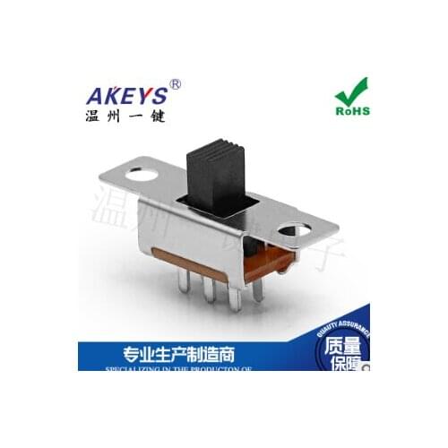 10pcs One-button ss-22e02 toggle switch 19.5*6.3mm six-pin two-speed switching power supply accessories with ears
