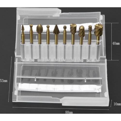 10pcs Rotary File Engraving Cutter Wood Tool Electric Grinding Polishing Head