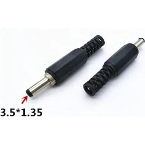 100pcs DC Plug Male Electrical Socket Outlet DC Outlet 3.5X1.35MM 3.5*1.35 3.5*1.3