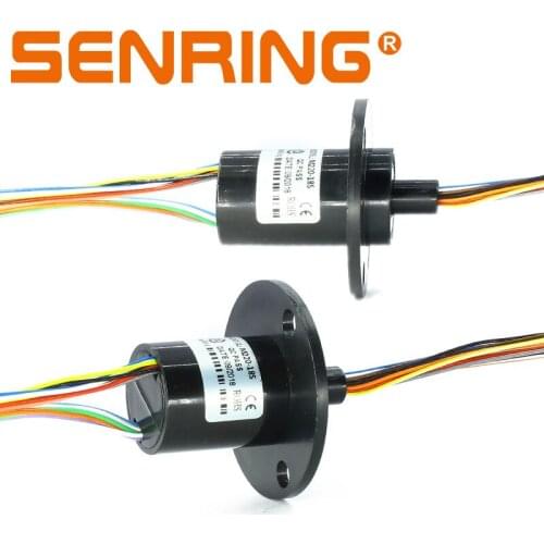 18 Circuits 2A Flange Type Capsule Slip Ring Intergrated Structure Mini Rotary Sliprings Length 33mm