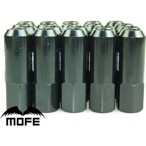 20PCS Original Logo Close Ended 60mm Racing Car Wheel Lug Nut Bolts M12 P1.5 Silver